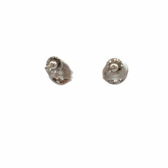 18 kt white gold and white sapphire rosette earrings on internet