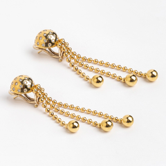 18 kt gold and diamond dangling rings - buy online