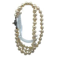 Natural pearls and 18 kt gold 925 silver bracelet - buy online