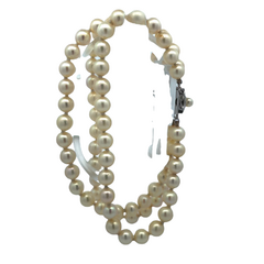 Pulsera brazalete perlas naturales y plata 925 oro 18 kt - Joyería Alvear