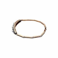Brilliant 18 kt gold bracelet and natural pearls. - buy online