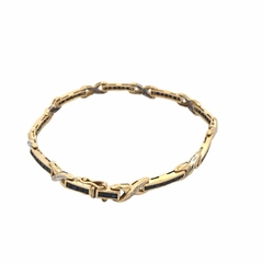 Brilliant 18 kt gold bracelet with natural sapphires on internet