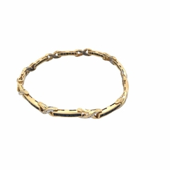 Brilliant 18 kt gold bracelet with natural sapphires - Joyería Alvear