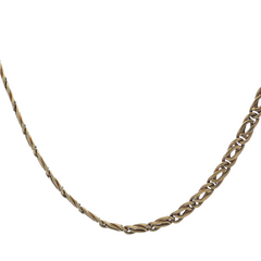 Classic 18 kt gold choker chain unisex figaro model on internet