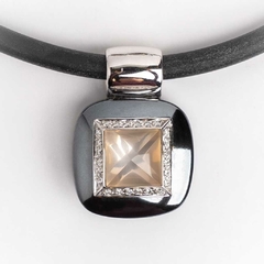 Modern 18 kt gold and diamond choker necklace - buy online
