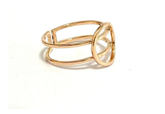 Beautiful modern ring 925 silver 18 carat gold on internet