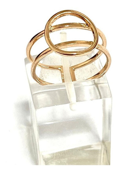 Beautiful modern ring 925 silver 18 carat gold