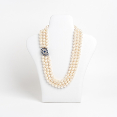 Collar De Perlas Naturales De Cultivo, Con Broche De Oro 18k - buy online
