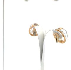French 18kt gold and modern baccarat crystal hoops - buy online