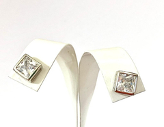 Beautiful solitaire earrings in 925 silver and sapphires - buy online
