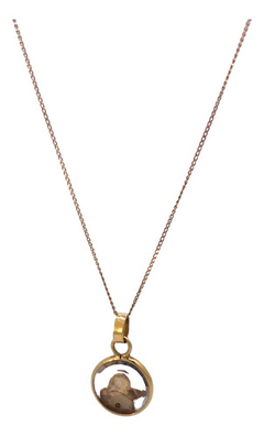 Beautiful 18 kt gold angel pendant choker chain - buy online