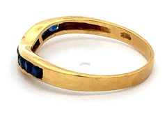 Beautiful Medium Endless Ring 18 Kt Gold And Natural Sapphires - buy online