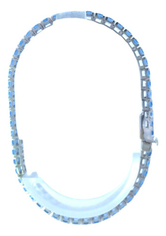 18 kt gold and aquamarine tennis bracelet on internet