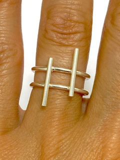 925 SILVER GEOMETRIC LINE RING - online store