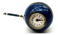 Antiguo Reloj Esfera Colgante Plata Esmalte Guilloche Suizo en internet