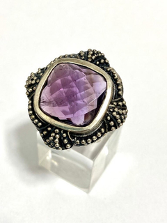 Divine 925 silver and amethyst ring. alvear jewelry on internet