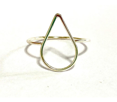 925 silver ring drop geometric line - online store