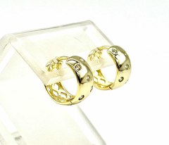 Modern hoop earrings Silver 925 gold 18 kt sapphires - online store