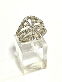 Beautiful lady's ring made of 925 silver with 18 carat gold bath