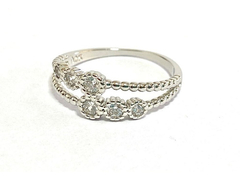 925 silver ring 18 carat gold sapphires alvear.ar
