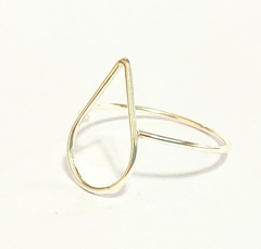 925 silver ring drop geometric line