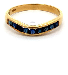 Beautiful Medium Endless Ring 18 Kt Gold And Natural Sapphires