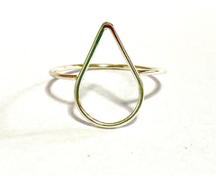 Image of 925 silver ring drop geometric line