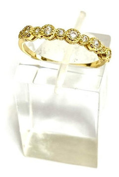 Beautiful 925 silver 18 carat gold and white sapphires lady's ring - buy online