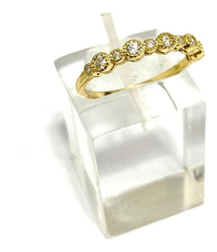Beautiful 925 silver 18 carat gold and white sapphires lady's ring