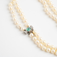 Collar Perlas Naturales De Cultivo-broche De Oro 18 Kt - comprar online