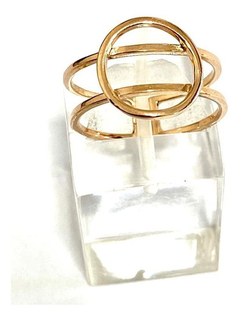 Beautiful modern ring 925 silver 18 carat gold - online store