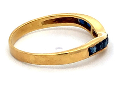 Beautiful Medium Endless Ring 18 Kt Gold And Natural Sapphires on internet
