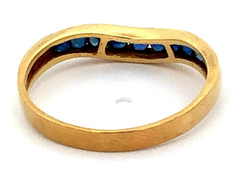 Beautiful Medium Endless Ring 18 Kt Gold And Natural Sapphires - Joyería Alvear