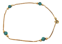 Beautiful 18 kt gold and turquoise bracelet on internet