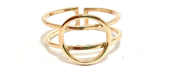 Beautiful modern ring 925 silver 18 carat gold - buy online