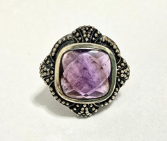 Divine 925 silver and amethyst ring. alvear jewelry - online store