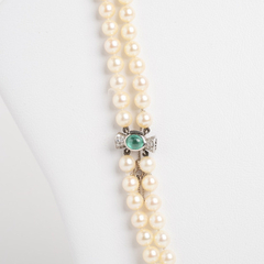 Collar Perlas Naturales De Cultivo-broche De Oro 18 Kt on internet