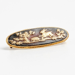 Antique tortoiseshell and gold pin