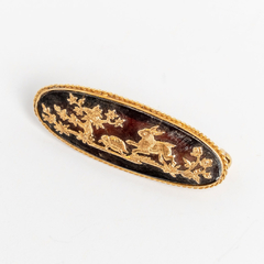Antique tortoiseshell and gold pin - buy online