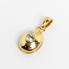 18kt Gold Pendant Charm. and Sapphire on internet
