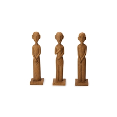 KIT ESCULTURA PESSOAS EM POLIRRESINA - 3PCS - PIRARRÃS