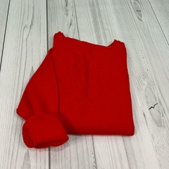 SWEATER ROUGE POMPONES