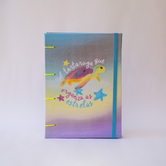 caderno a tartaruga que organiza as estrelas