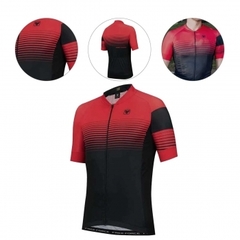 Camisa de Ciclismo Free Force Sport Reddish Preto com Vermelho - comprar online