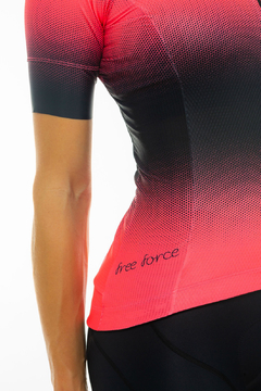 Camisa de Ciclismo Free Force Sport Star Rosa com Preto - loja online