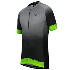 Camisa para Ciclismo Free Force Sport Ash Chumbo com Verde