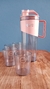 Jarra + 4 vasos Acrilic - comprar online