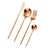 Jogo de Talheres Rose Gold Talher Inox 4 peças Cabo Slim Enjoy - comprar online