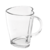 Caneca de Coração Vidro Transparente 240ml Xícara Class Home