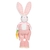 Boneco Coelho Macho em Pé Rosa Páscoa Decorativa 24x8cm - Florarte